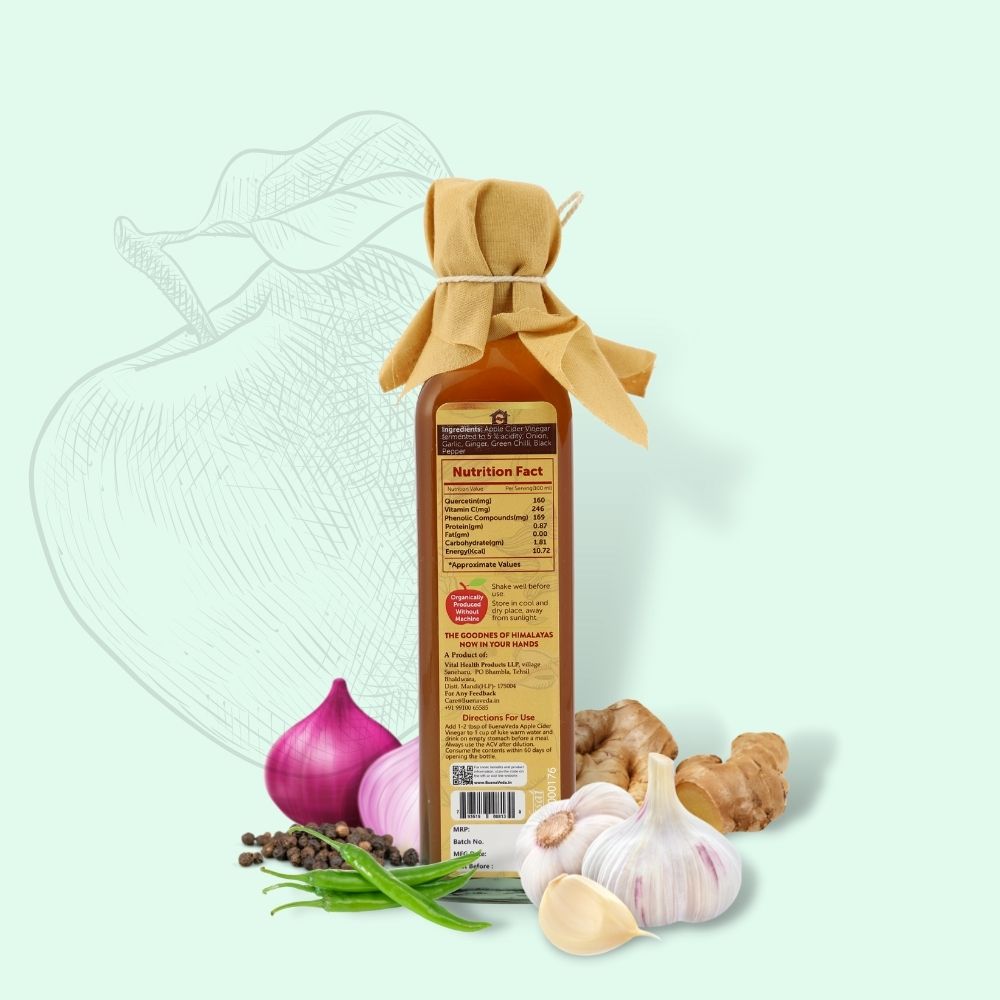 ACV Tonic Glass Bottle - 500 ml - Back Image